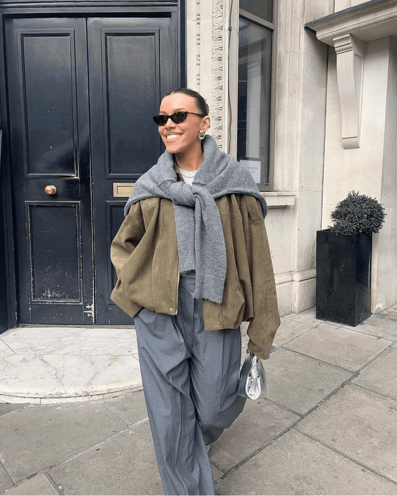 Wildleder - Bomberjacke für Damen - Livezo