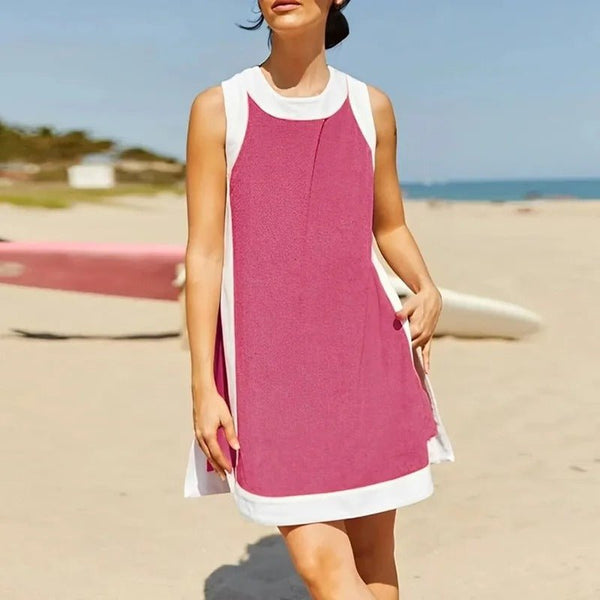 Zweiteiliges Colorblock Lounge - Set mit ärmelligem Top und Shorts - Livezo