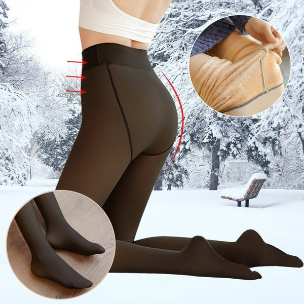 ComfyLeggings | Gefutterte Plüschstrumpfhose - Livezo